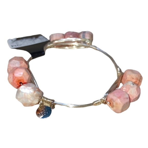Bourbon and Bowties Jewelry - BOURBON & BOWTIES Garnet Nature Stones Handmade Bangle Bracelet New